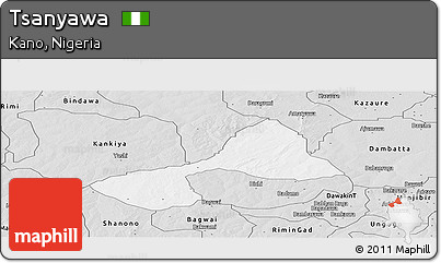 Silver Style Panoramic Map of Tsanyawa