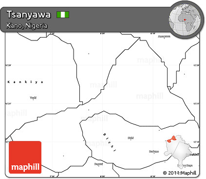 Blank Simple Map of Tsanyawa