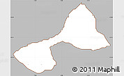 Gray Simple Map of Tsanyawa, cropped outside