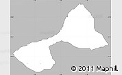 Gray Simple Map of Tsanyawa, single color outside