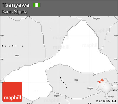 Silver Style Simple Map of Tsanyawa