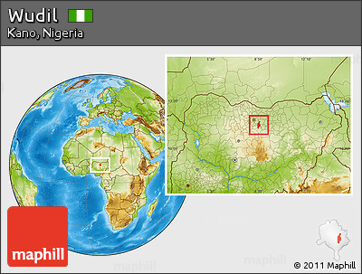 Physical Location Map of Wudil