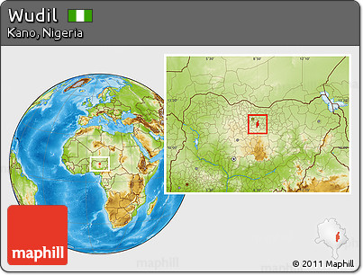 Physical Location Map of Wudil