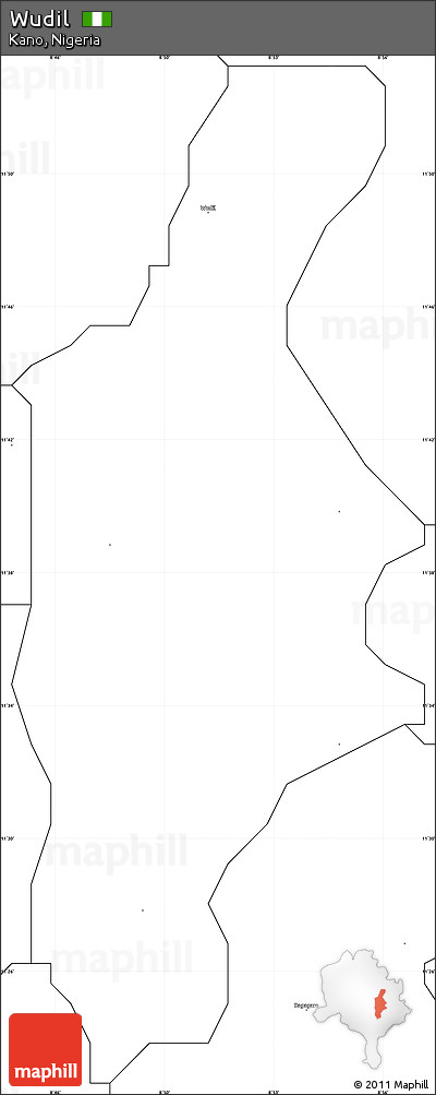Blank Simple Map of Wudil