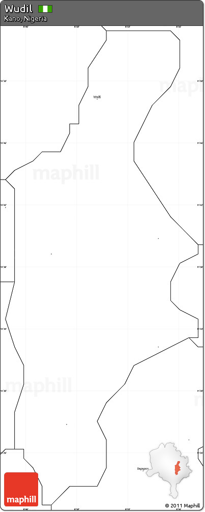 Blank Simple Map of Wudil