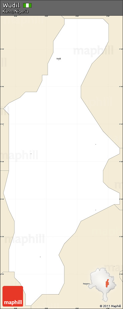 Classic Style Simple Map of Wudil