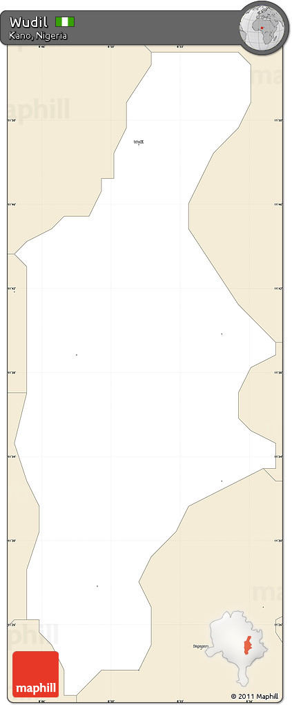 Classic Style Simple Map of Wudil