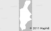 Gray Simple Map of Wudil, single color outside