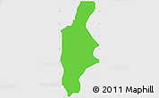 Political Simple Map of Wudil, single color outside