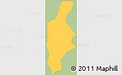 Savanna Style Simple Map of Wudil, single color outside