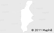 Silver Style Simple Map of Wudil, single color outside