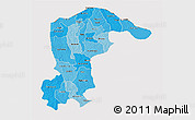 Political Shades 3D Map of Katsina, cropped outside