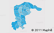 Political Shades 3D Map of Katsina, single color outside