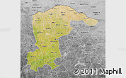 Satellite 3D Map of Katsina, desaturated