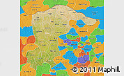 Satellite 3D Map of Katsina, political outside