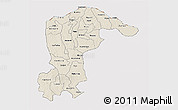 Shaded Relief 3D Map of Katsina, cropped outside