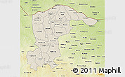 Shaded Relief 3D Map of Katsina, physical outside