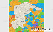 Shaded Relief 3D Map of Katsina, political outside