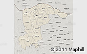 Shaded Relief 3D Map of Katsina, semi-desaturated