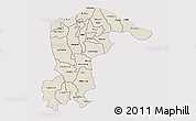 Shaded Relief 3D Map of Katsina, single color outside