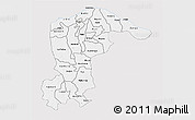Silver Style 3D Map of Katsina, single color outside
