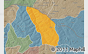 Political Map of Daura, semi-desaturated