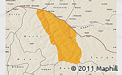 Political Map of Daura, shaded relief outside