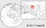 Blank Location Map of Katsina, within the entire country