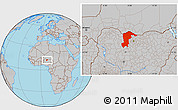 Gray Location Map of Katsina