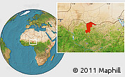 Satellite Location Map of Katsina