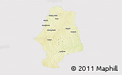Physical 3D Map of Malumfas, cropped outside