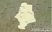 Physical 3D Map of Malumfas, darken