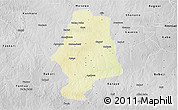 Physical 3D Map of Malumfas, desaturated