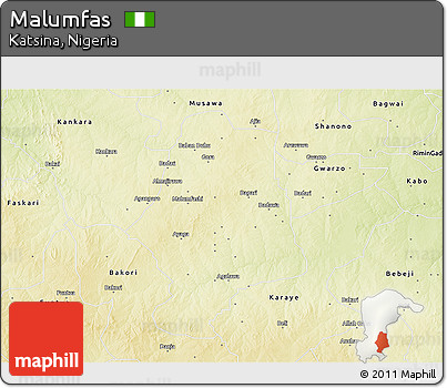 Physical 3D Map of Malumfas