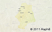 Physical 3D Map of Malumfas, lighten