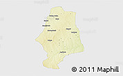 Physical 3D Map of Malumfas, single color outside
