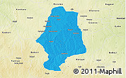 Political 3D Map of Malumfas, physical outside