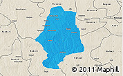 Political 3D Map of Malumfas, shaded relief outside