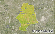 Satellite 3D Map of Malumfas, semi-desaturated