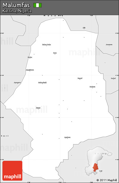 Silver Style Simple Map of Malumfas