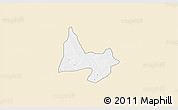 Classic Style 3D Map of Mani, single color outside