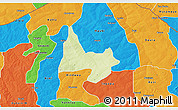 Physical 3D Map of Mani, political outside