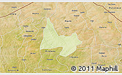 Physical 3D Map of Mani, satellite outside