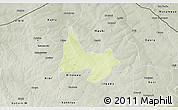 Physical 3D Map of Mani, semi-desaturated