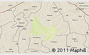 Physical 3D Map of Mani, shaded relief outside