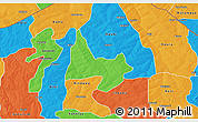 Political 3D Map of Mani
