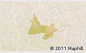 Satellite 3D Map of Mani, lighten