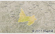 Satellite 3D Map of Mani, semi-desaturated