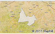 Shaded Relief 3D Map of Mani, satellite outside