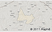 Shaded Relief 3D Map of Mani, semi-desaturated